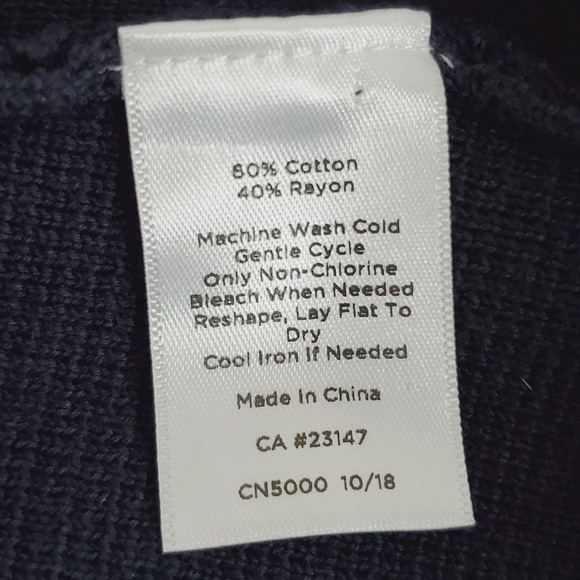 Talbots Military Inspired Knit Jacket Size 1X Cotton Blend Long Sleeve Sweater - Picture 10 of 12